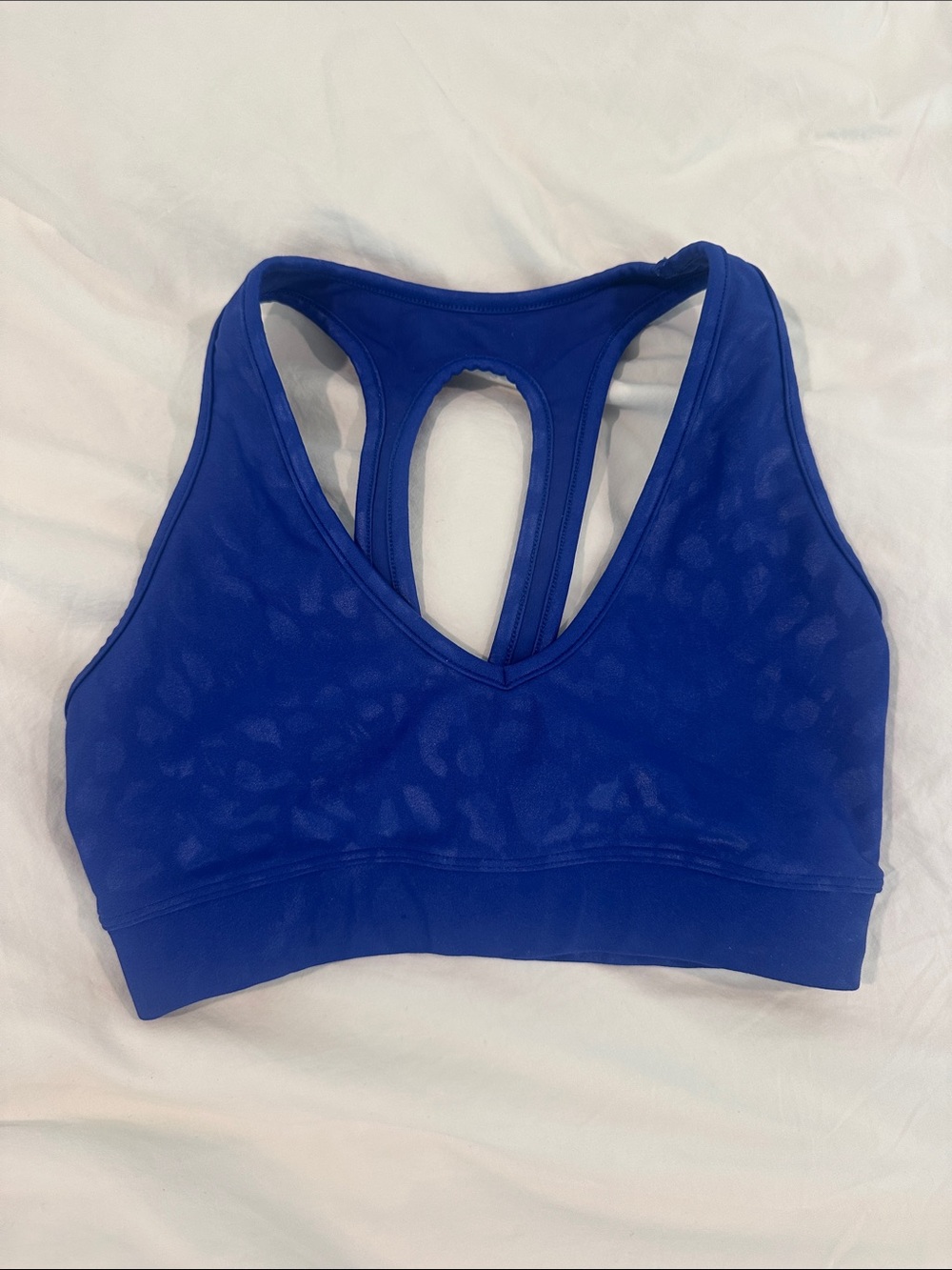 Carbon38 Blue Women's Racerback Sports Bra